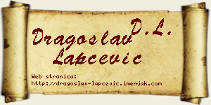 Dragoslav Lapčević vizit kartica